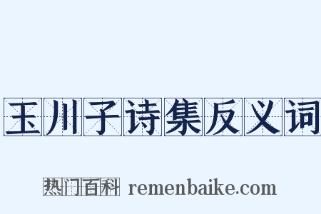 玉川子诗集反义词是什么意思的图片